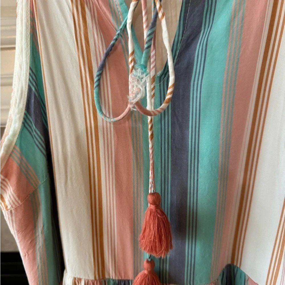 Matilda Jane Women's Let's Go Together Sunset Season Striped Maxi Size M - Picture 8 of 9